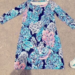NWT LILLY PULITZER UPF50+ Sophie Dress High Tide Navy, Medium